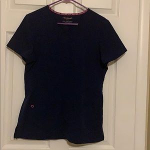 heartsoul scrub top blue